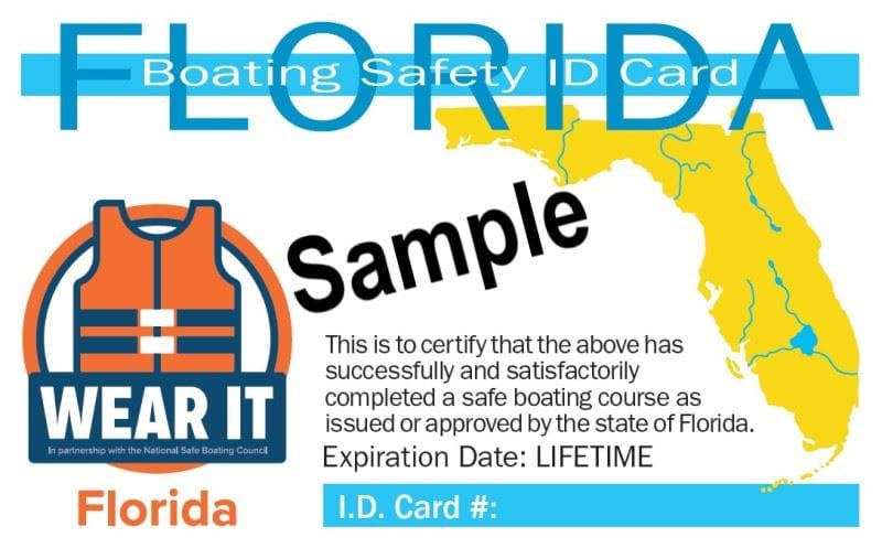 Florida Boating Safety ID Card Sample